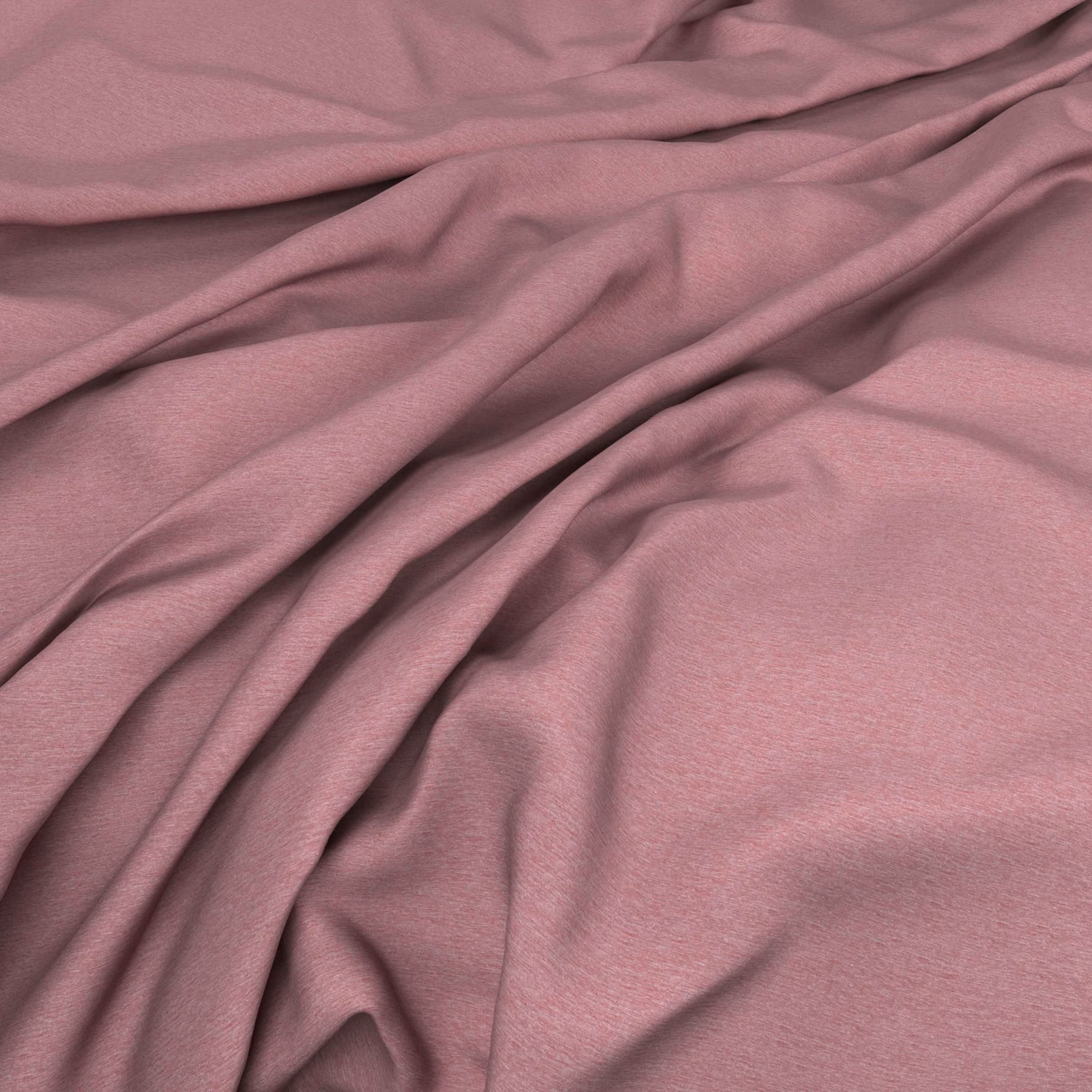 Dusky cassis-mauve plain fabric shown in soft, fluid folds with subtle sheen