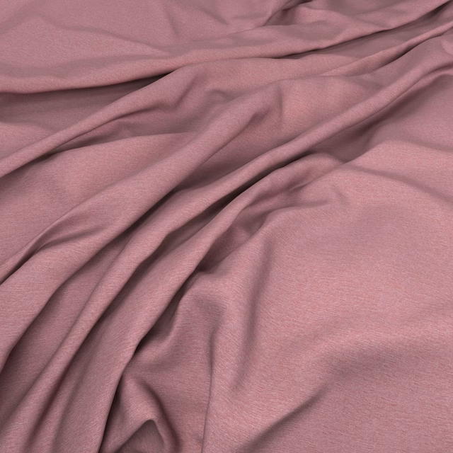 Dusky cassis-mauve plain fabric shown in soft, fluid folds with subtle sheen