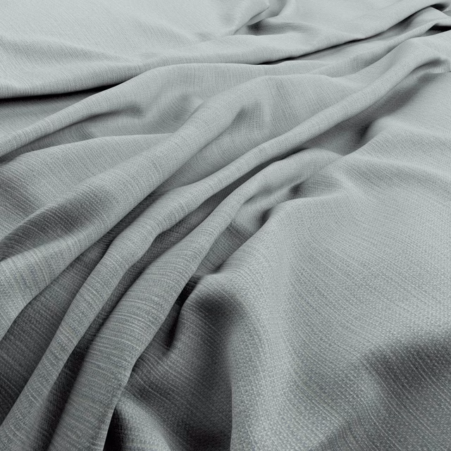 Pale seaglass blue-green fabric with fine weave, gathered into soft flowing folds