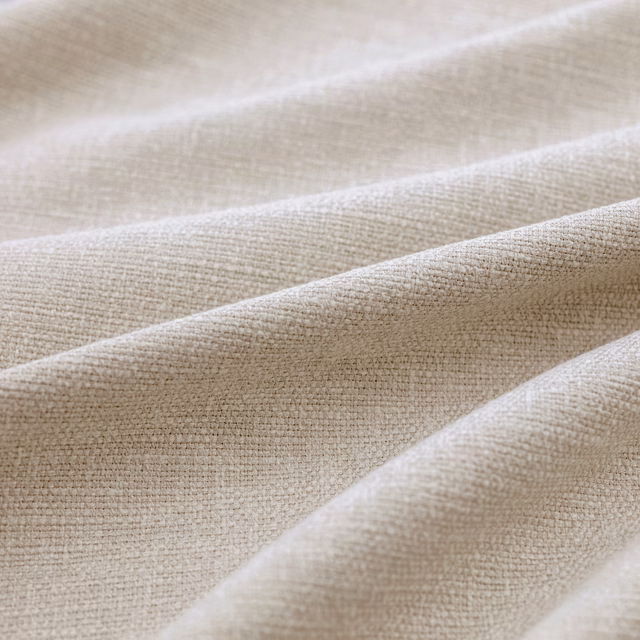 Warm taupe-beige Slite Pebble with fine crosshatch weave in folded swatch