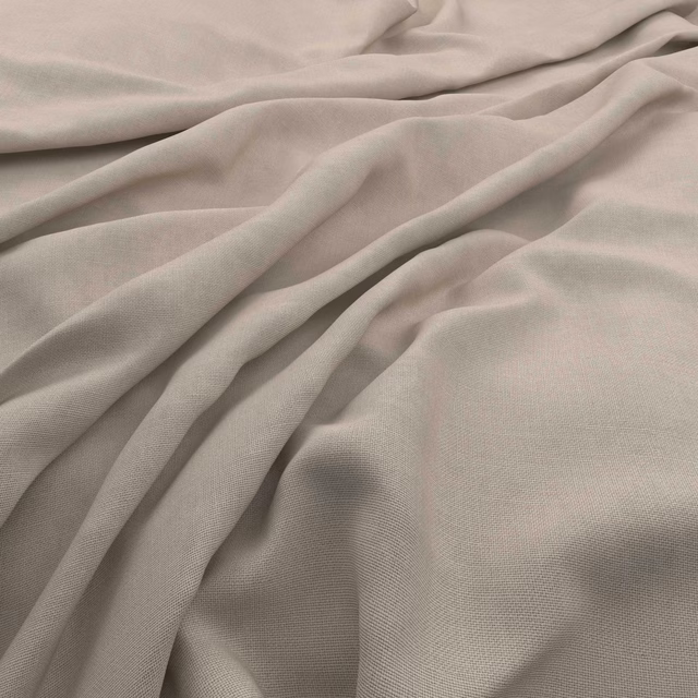 Soft natural-beige woven textile gathered into gentle folds with a fine crosshatch texture