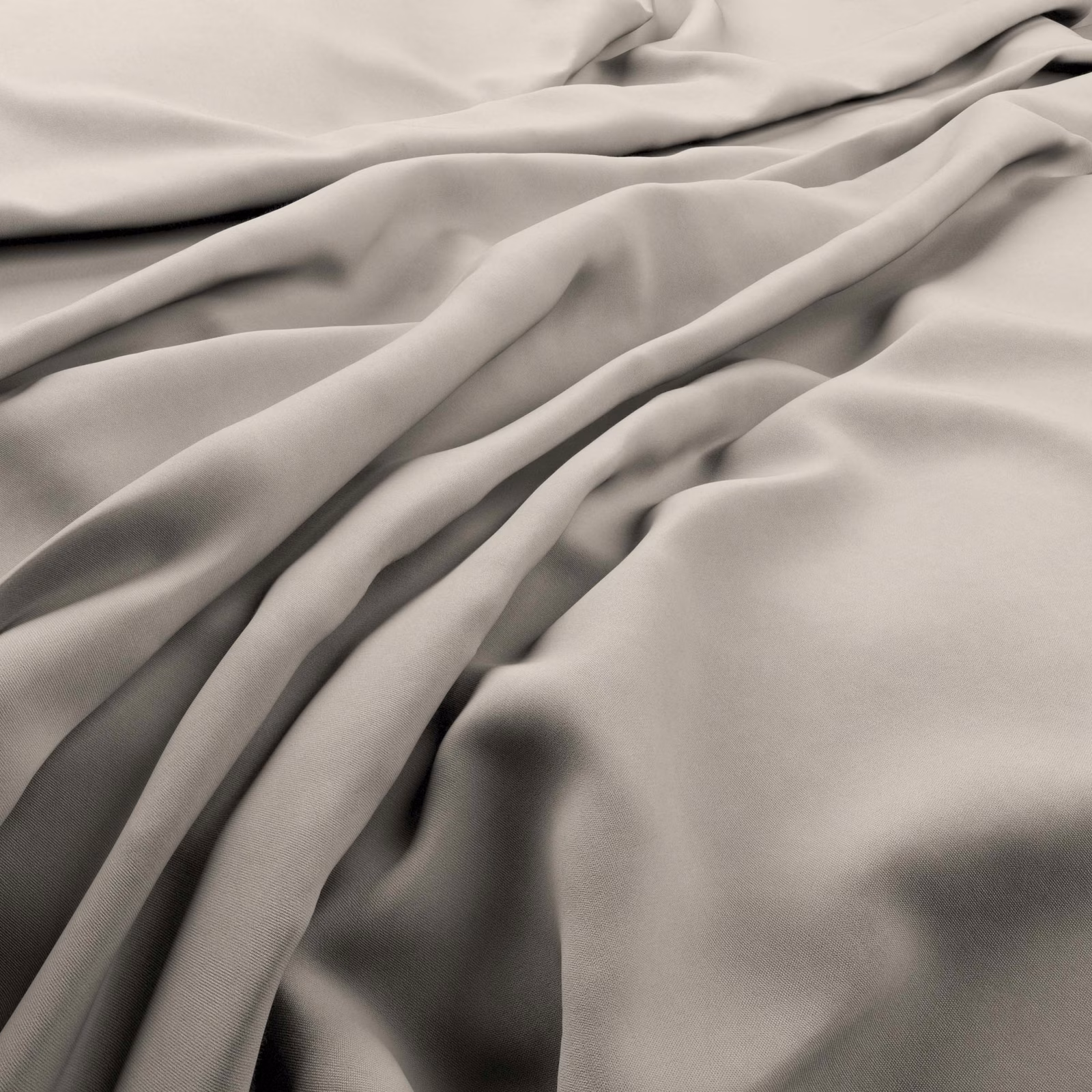 Warm vanilla cream fabric draped in smooth, softly shimmering folds