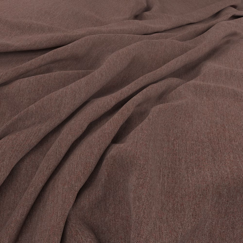 Warm mushroom-brown woven textile draped in softly rippled folds