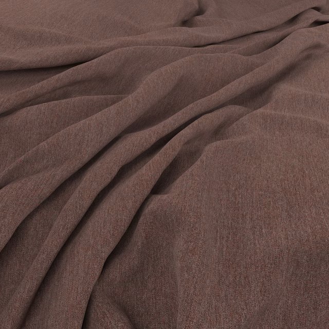 Warm mushroom-brown woven textile draped in softly rippled folds