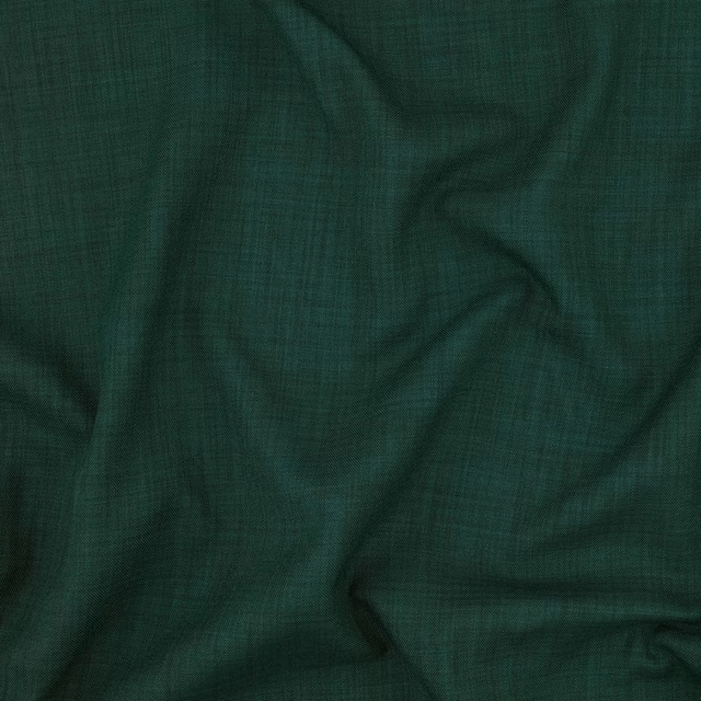 Deep forest-green Sophia fabric showing fine crosshatch texture and soft draped folds