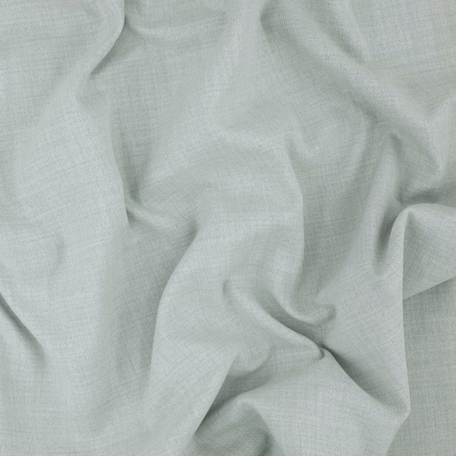 Pale sage-grey Sophia fabric showing a fine weave in soft gathered folds