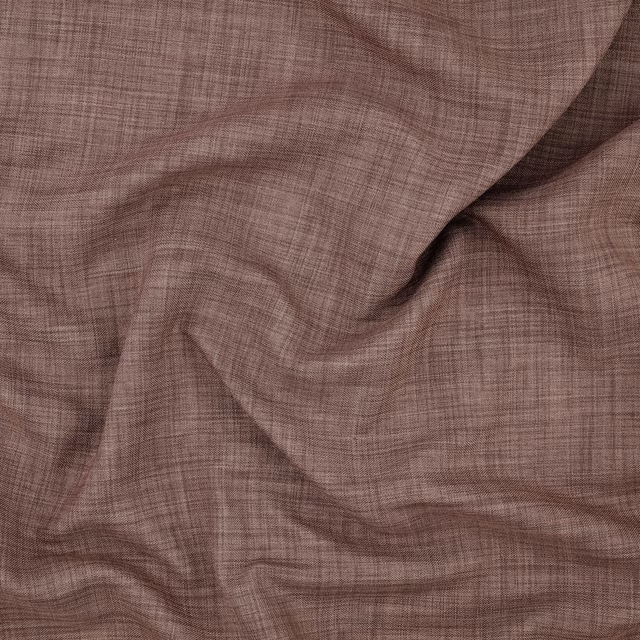 Dusky mauve taupe fabric with fine crosshatched weave in soft flowing folds