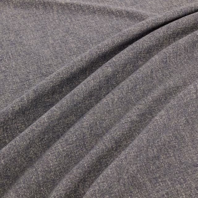 Close-up of charcoal Seasmoke fabric showing fine tonal weave and folded texture