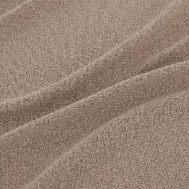 Warm taupe Umbria fabric with fine woven texture and soft diagonal folds