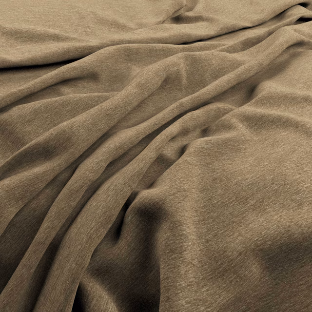 Warm taupe-brown velvet with short plush pile folded into deep, soft shadows