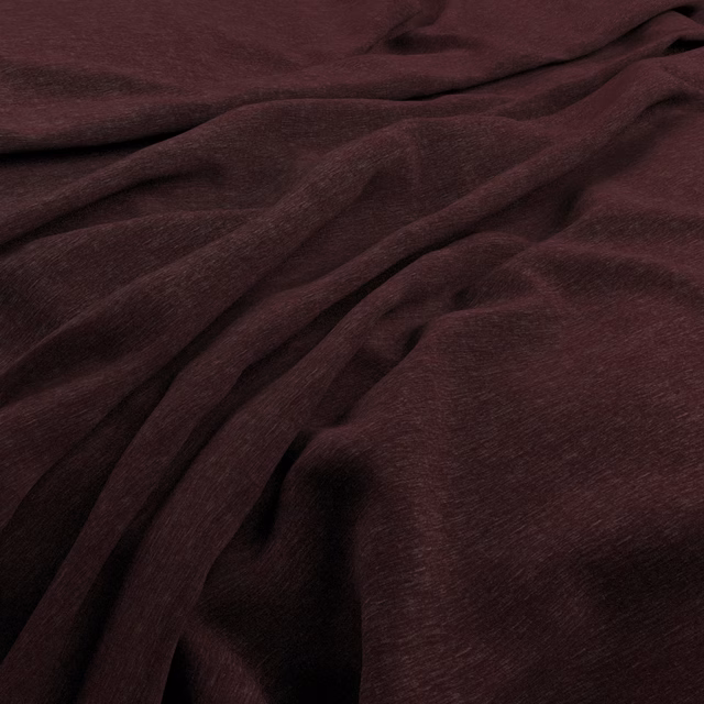 Deep Bordeaux burgundy velvet with directional sheen and near-black folded shadows