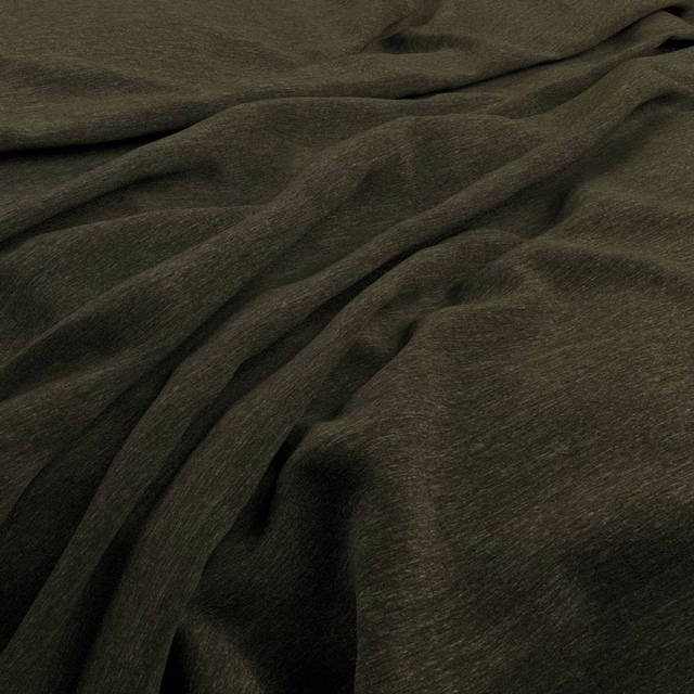 Deep lichen olive velvet folds with a soft nap and subtle directional sheen