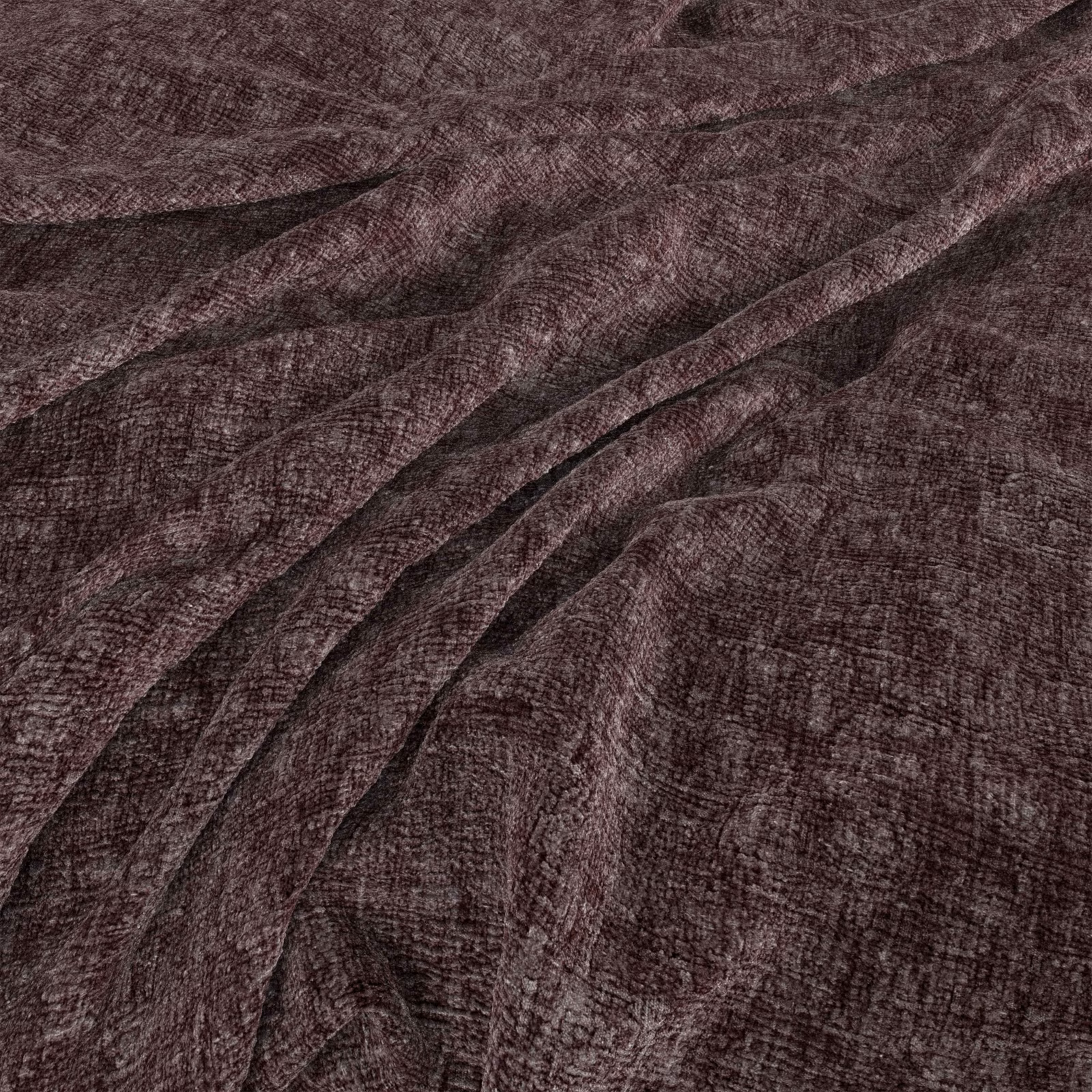 Deep amethyst-purple woven texture with softly crumpled folds and fine crosshatching