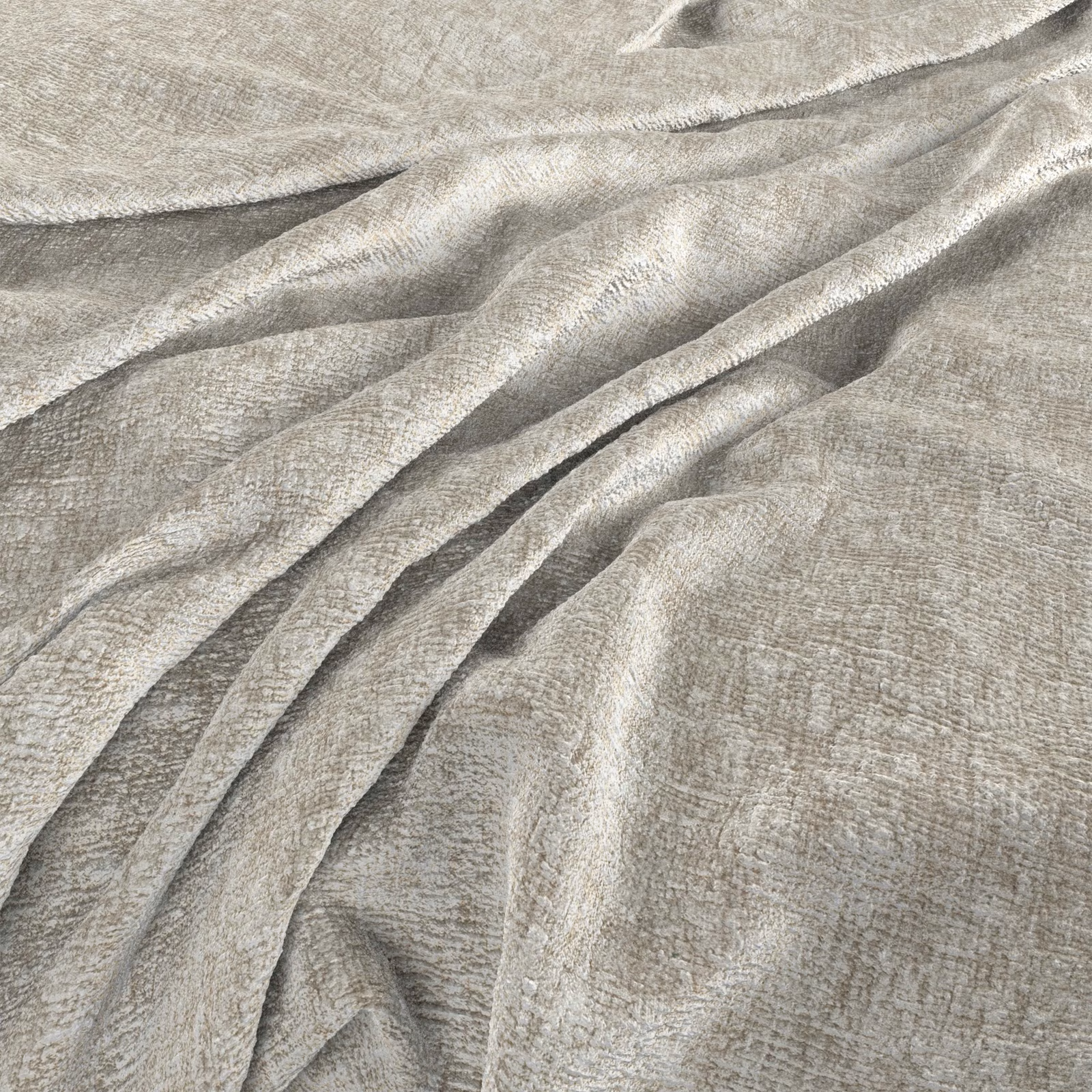 Pale chamois beige woven textile showing fine texture and folded tonal shadows