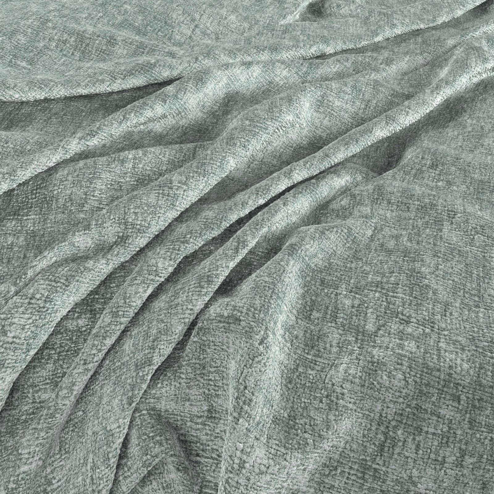 Muted duckegg blue-green fabric with a fine woven texture in soft folds