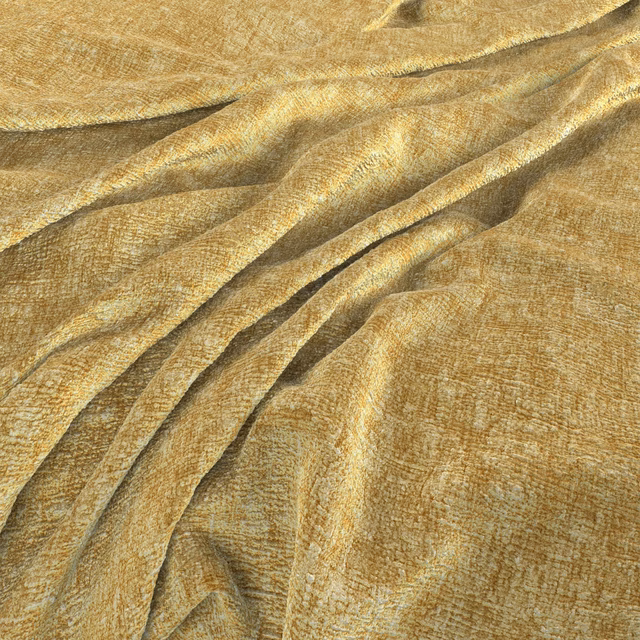 Warm nugget-gold textile with a fine crosshatched texture draped into deep folds