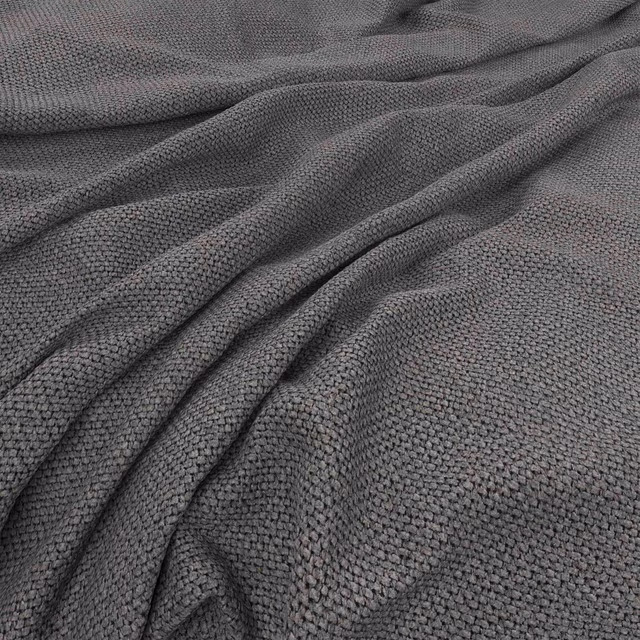 Close-up of Wacca Arctic in cool charcoal grey with a tightly pebbled weave