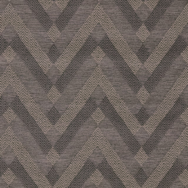 Taupe and brown chevron woven fabric with a textured herringbone surface
