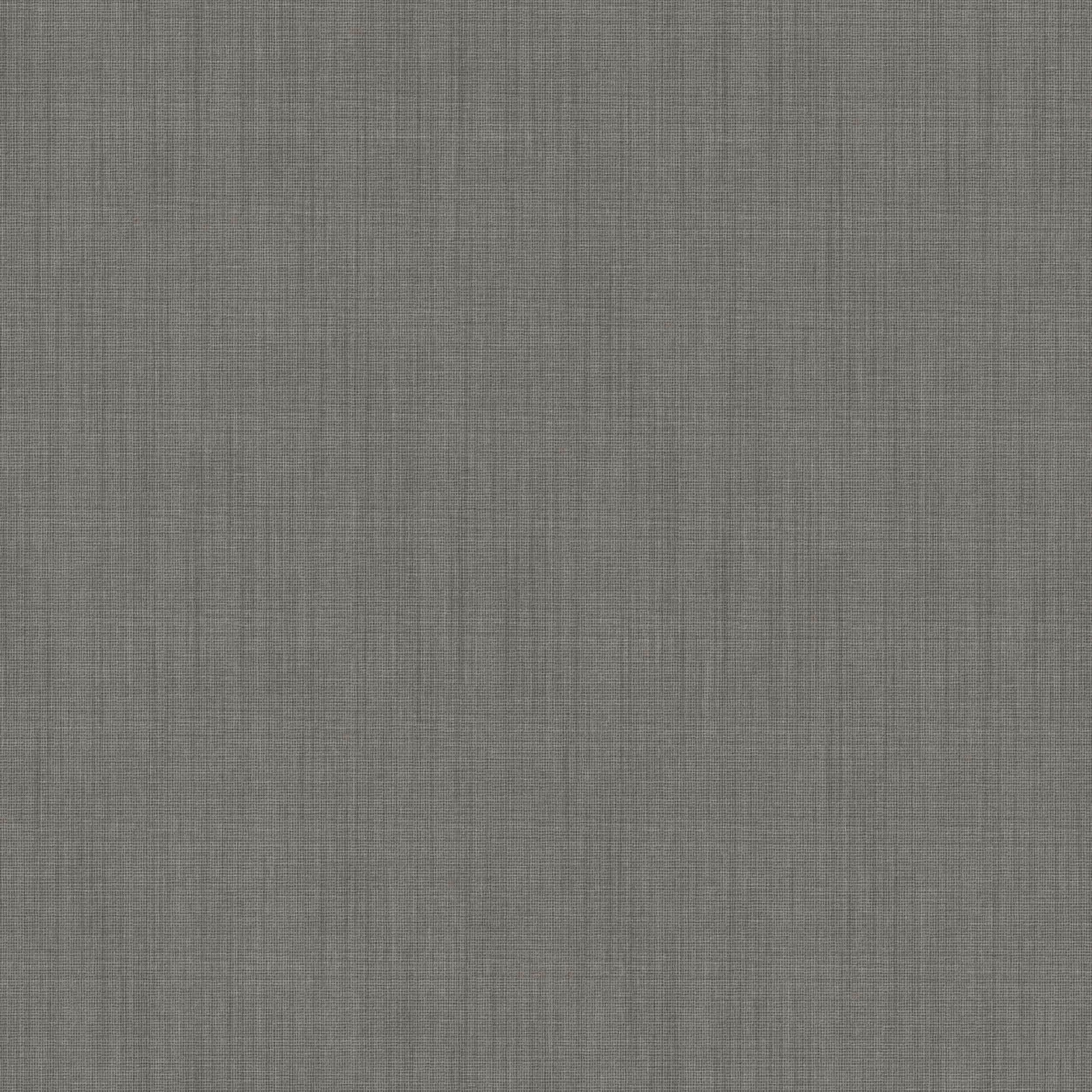 Close-up of plain woven stone-grey fabric with fine crosshatch texture