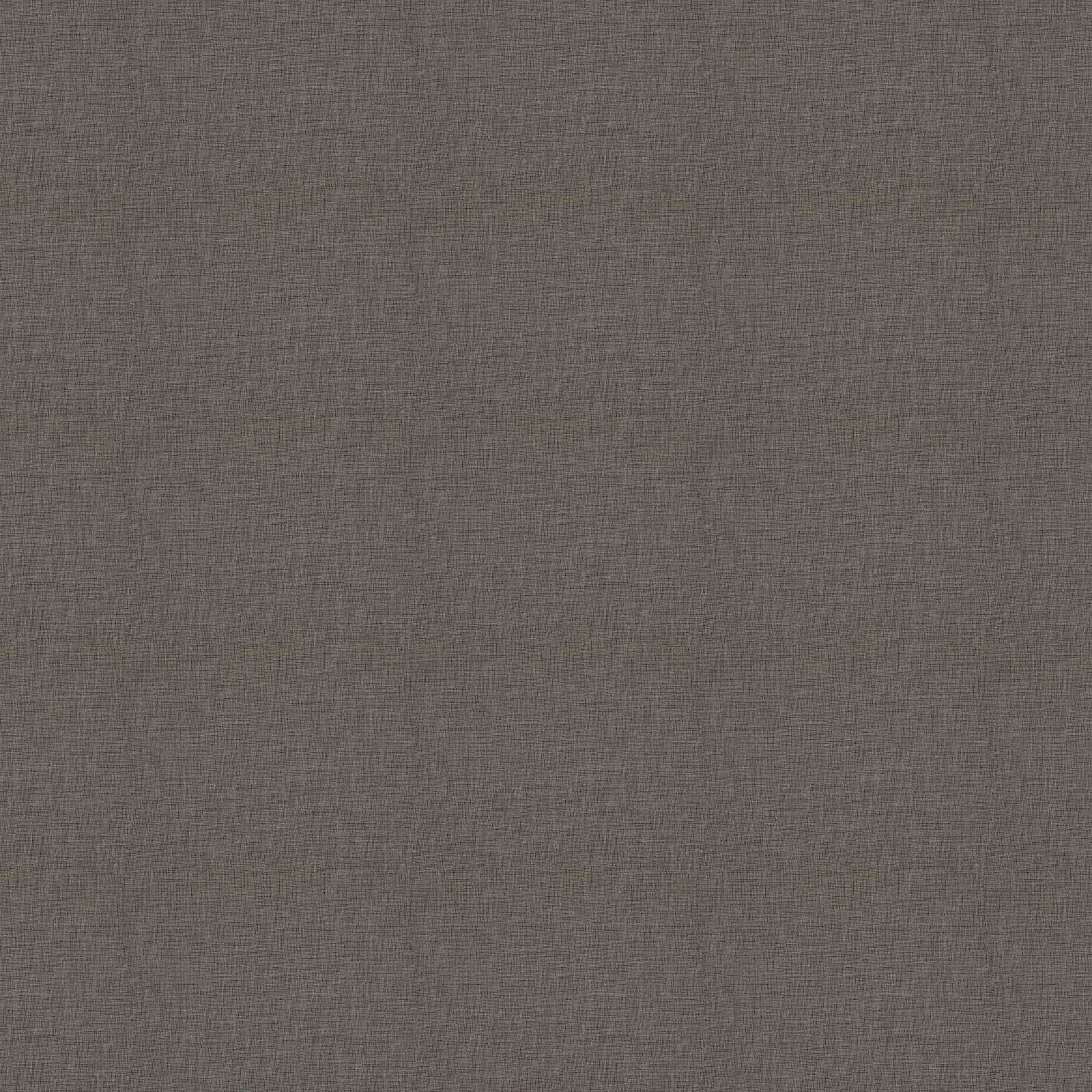 Close-up of a muted smoke grey plain woven fabric with fine texture