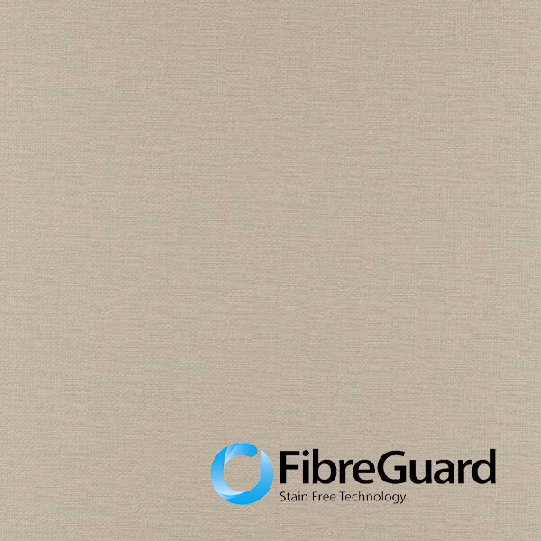 Warm greige-beige fabric with a fine, subtly horizontal woven texture