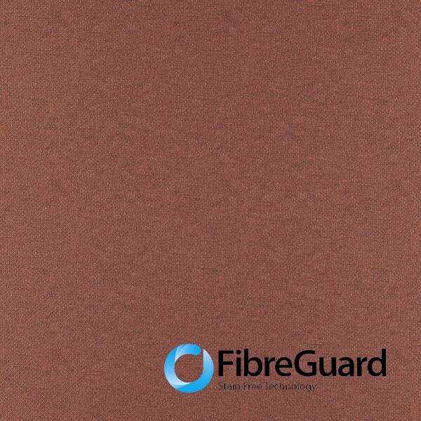 Close-up of muted strawberry terracotta fabric with a fine, subtly varied woven texture