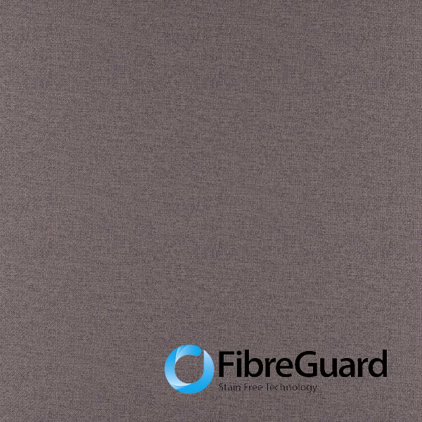 Warm heather-grey taupe fabric with a close, subtly flecked woven surface