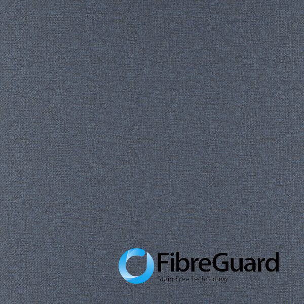 Muted sapphire blue-grey plain weave showing a fine, grainy upholstery texture
