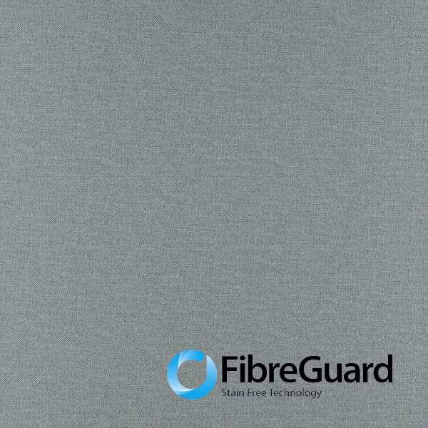 Cool blue-grey Alberta fabric with a fine, subtly flecked woven surface