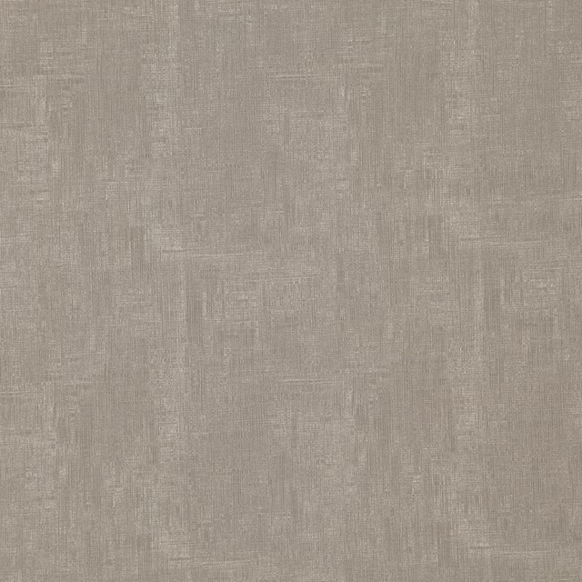 Close-up of muted taupe woven fabric with subtle chalky linear texture