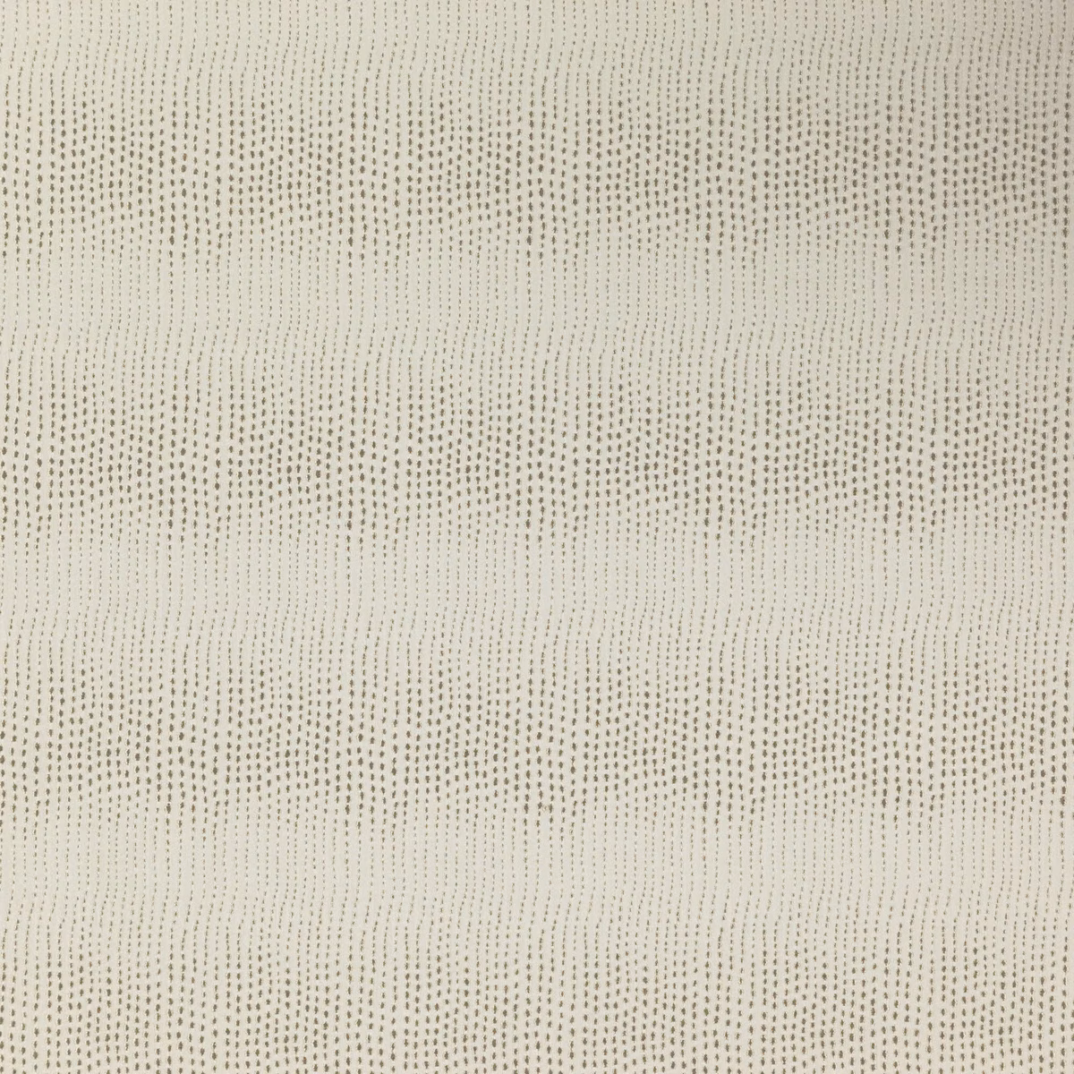 Mushroom taupe fabric with fine broken vertical dotted lines and subtle woven texture