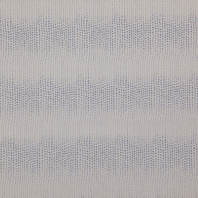 Pale stone fabric with fine, irregular blue-grey dotted vertical lines