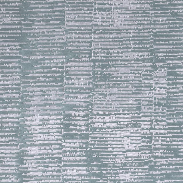 Muted teal woven swatch with pale broken horizontal flecks and textured surface