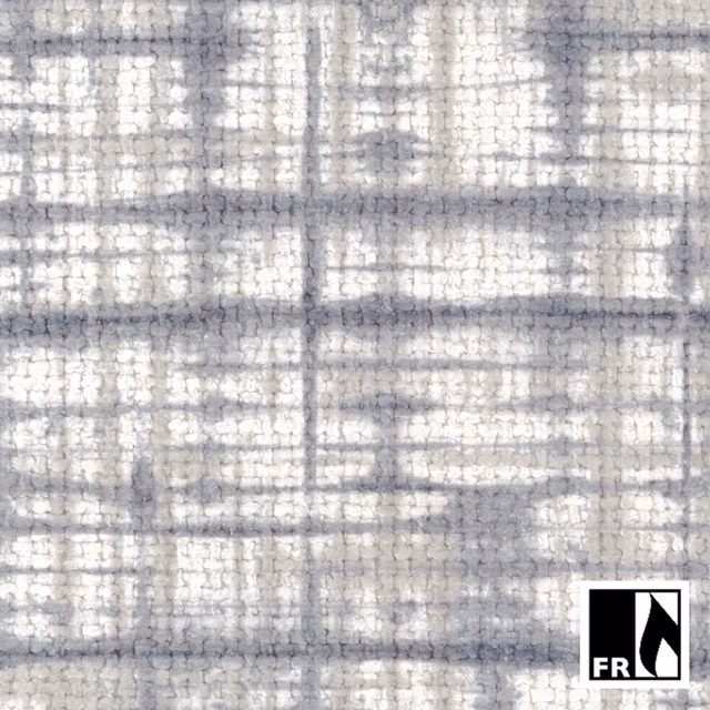 Pale cool-grey and white checked weave with a nubby, irregular texture