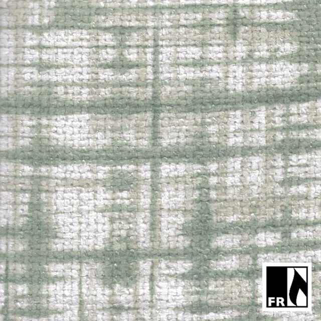 Pale sage and white nubby upholstery weave with irregular abstract grid pattern