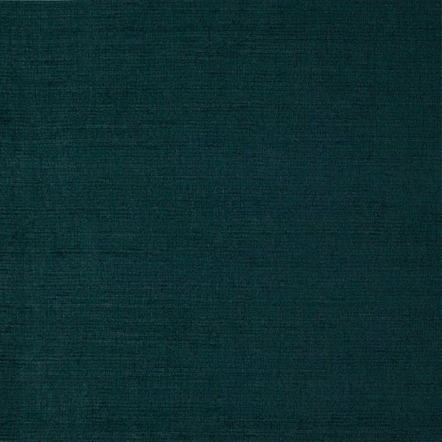 Close-up of deep petrol teal Ballantrae fabric with fine horizontal woven texture