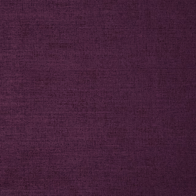 Deep aubergine woven textile with fine horizontal slub and softly mottled texture