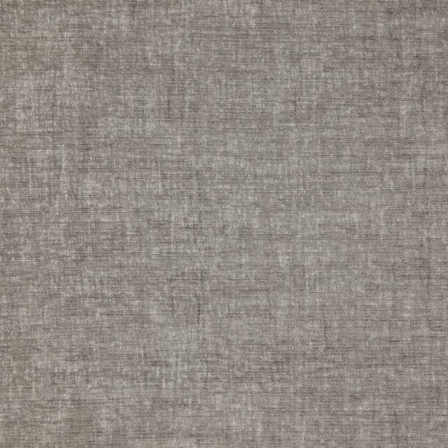 Warm metal-grey woven fabric with fine horizontal slubs and subtle tonal variation