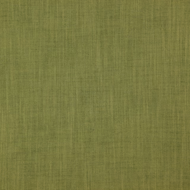 Close-up of muted olive-green fabric with fine vertical striations and woven texture