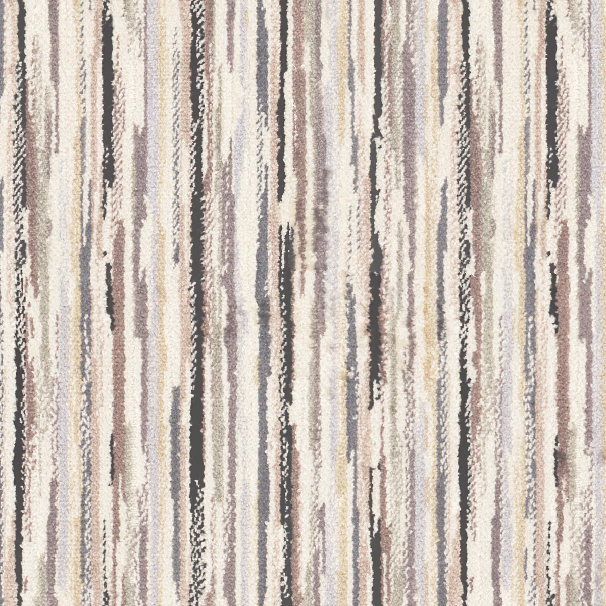 Chalk, taupe and charcoal fabric with irregular vertical woven stripes