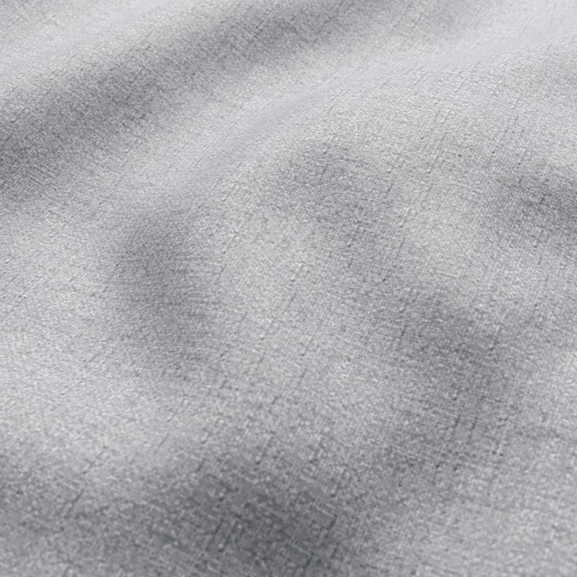 Cool silver-grey Benbecula textile with fine weave and softly clouded darker shading