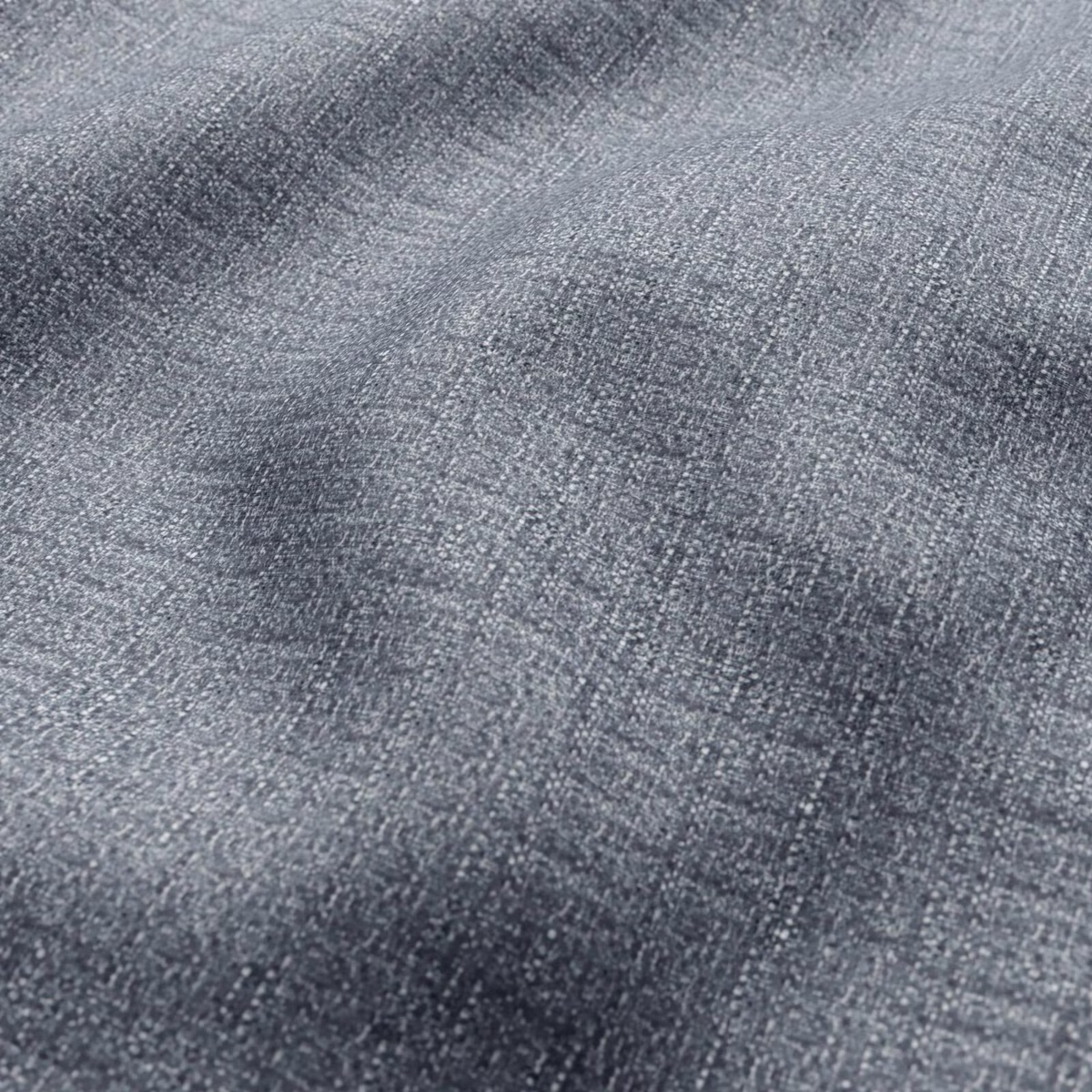 Cool charcoal-grey Benbecula weave with mottled tonal texture and softly brushed depth
