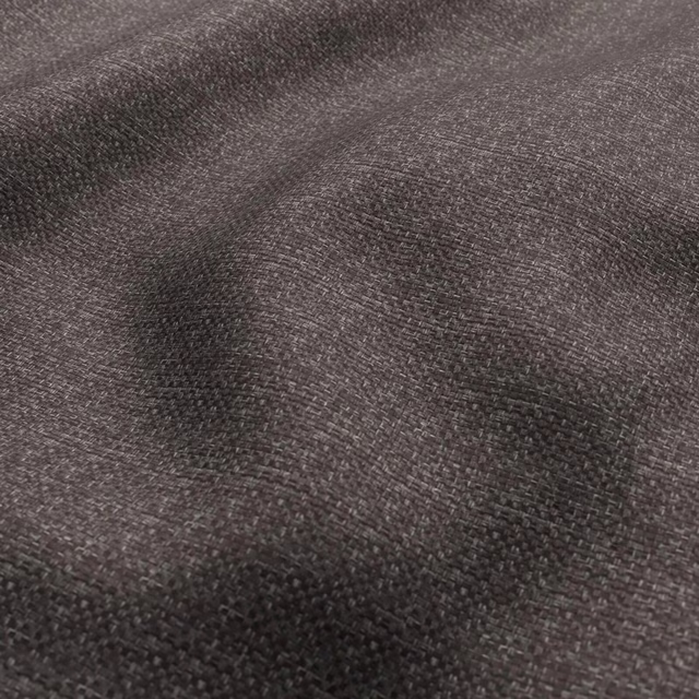 Close-up of dark taupe-brown Boisdale fabric with a softly pebbled woven texture