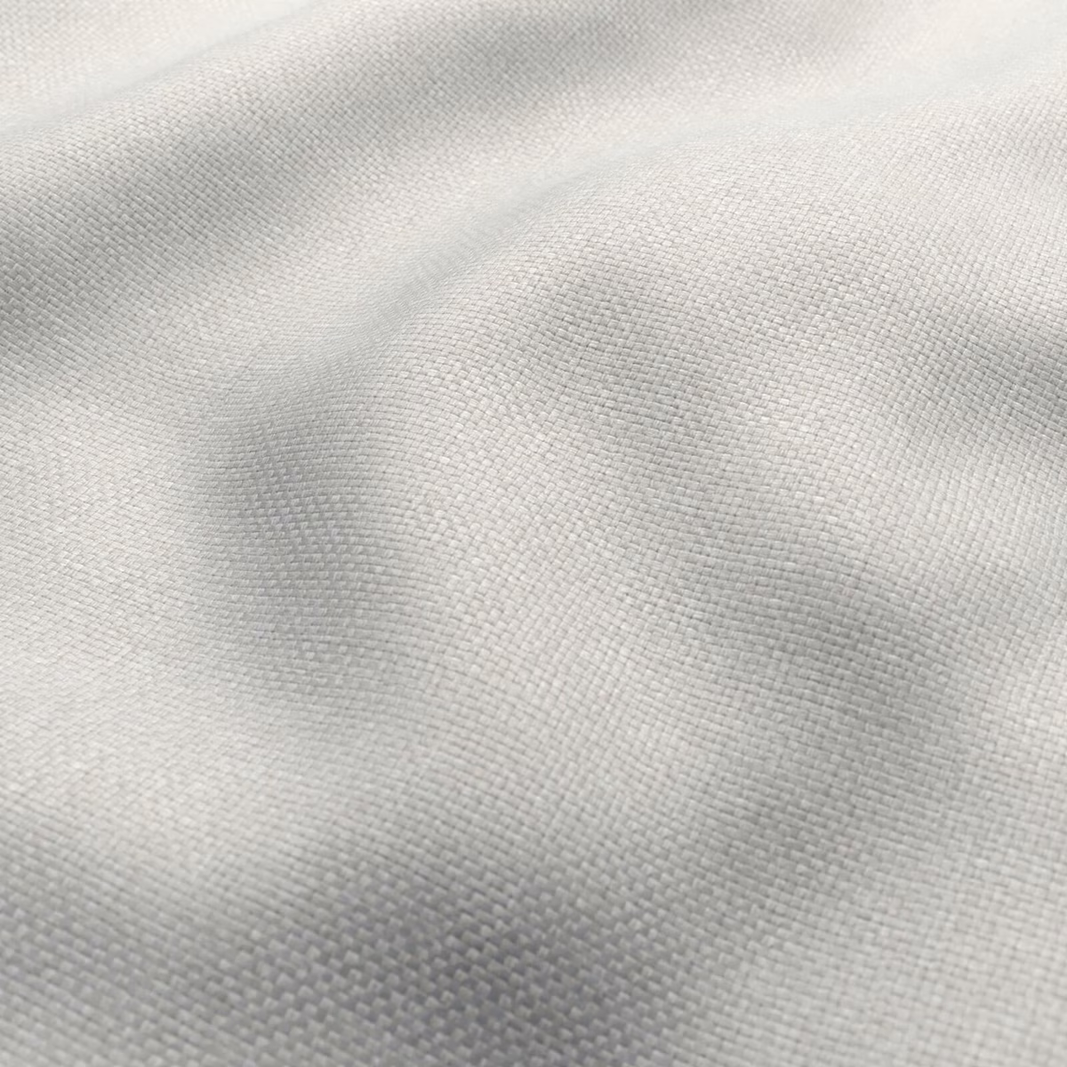 Pale chalk ivory Boisdale fabric showing a fine woven texture and soft folds