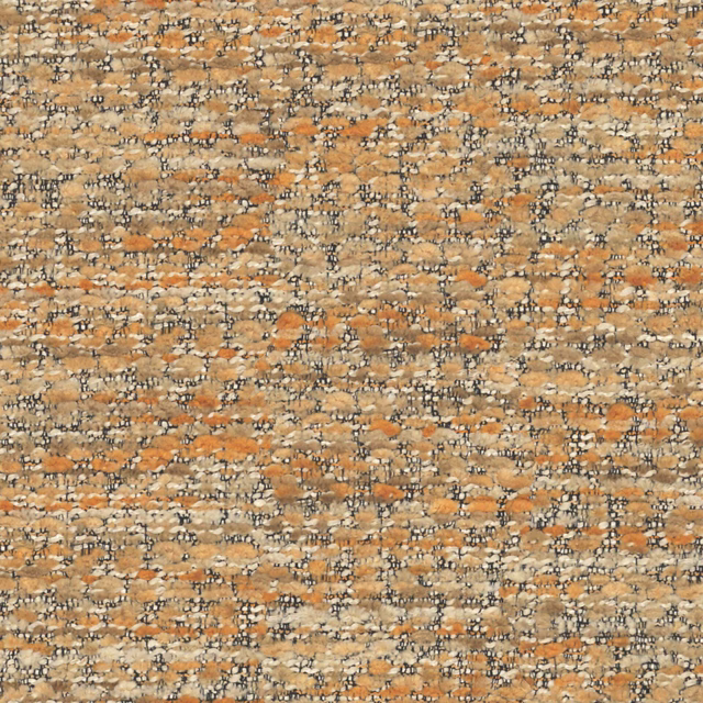 Warm macaroon tan textile with orange, cream and charcoal flecked woven texture