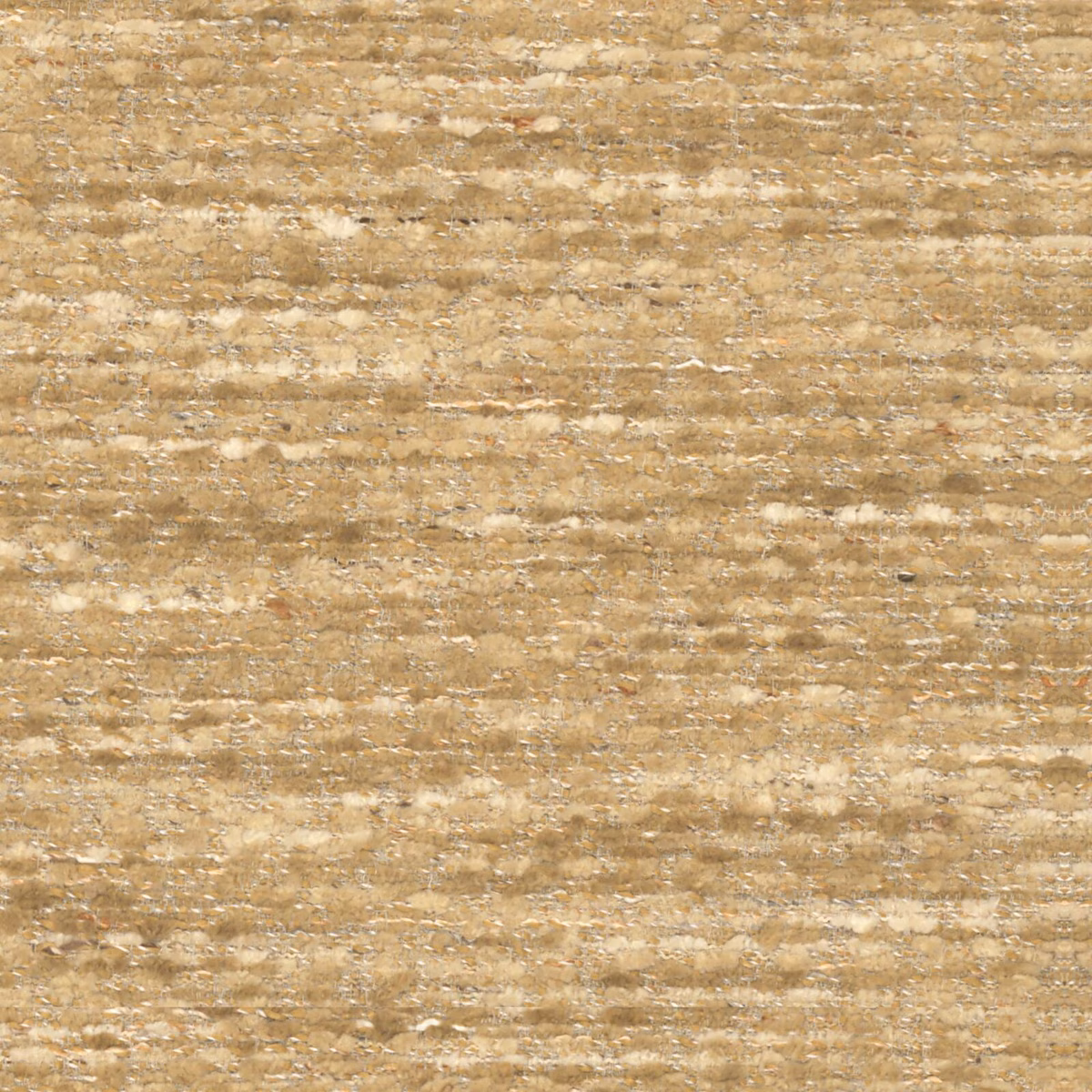 Warm toffee-brown woven fabric with pale flecks and horizontal slub texture