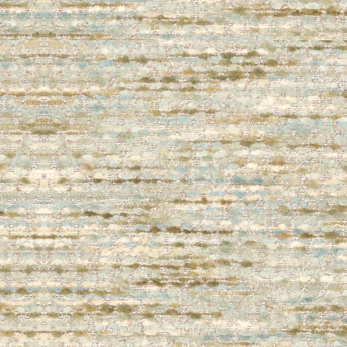 Pale mint woven fabric with cream, sand and olive horizontal striations