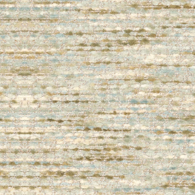 Pale mint woven fabric with cream, sand and olive horizontal striations