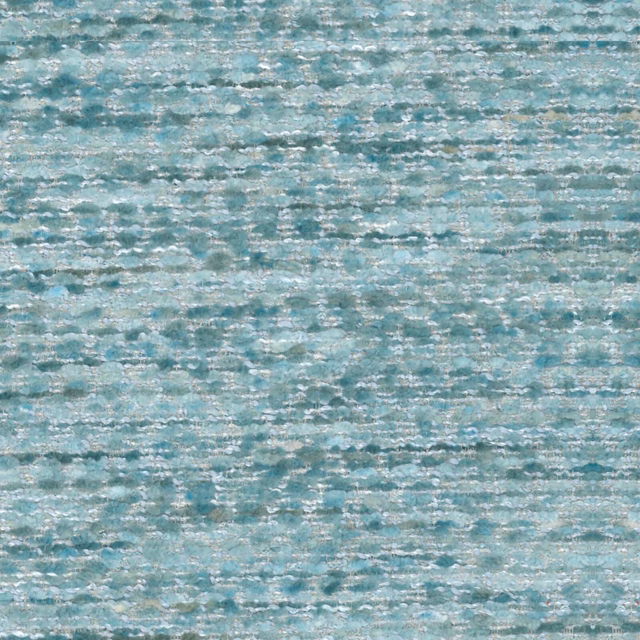 Pale aqua-teal woven swatch with chalky white horizontal flecks and cloudy texture