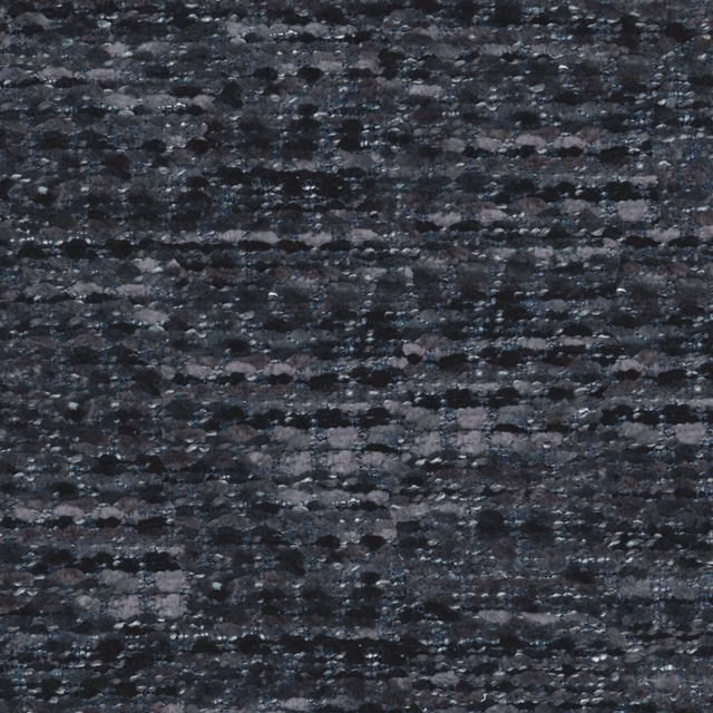 Charcoal Bonbon fabric with blue-grey flecks and dense irregular woven texture